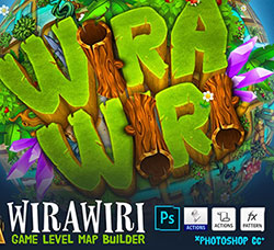 极品PS动作－游戏地图创作(含高清视频教程/元素模型)：WIRAWIRI – Game Level Map